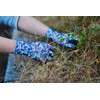Twaron SG-R102 Natural Rubber Backless Gloves, Blur Pattern Blue, LL