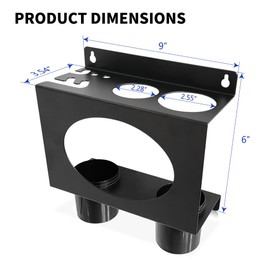 Wharves Grease Gun Holder - Wall Mount Grease Gun Rack - Mounted Storage Organizer for Grease Gun Accessories - 12” Hose Included