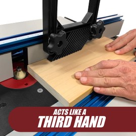 Fulton Single Deluxe Featherboard with Aluminum Miter Lock Bar and T Bolt Hardware for Track or Miter Slot Mounting Ideal for Table Saws Router Tables and Band Saws