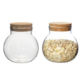 wangsdjy 17oz Glass Jars with Airtight Cork Lids,Wedding Candy Jar,Glass Storage Jars Great Ideal for Kitchen Storage, Tea, Biscuits, Cereals, Flour, Beans, Spices, Coffee Beans (9)