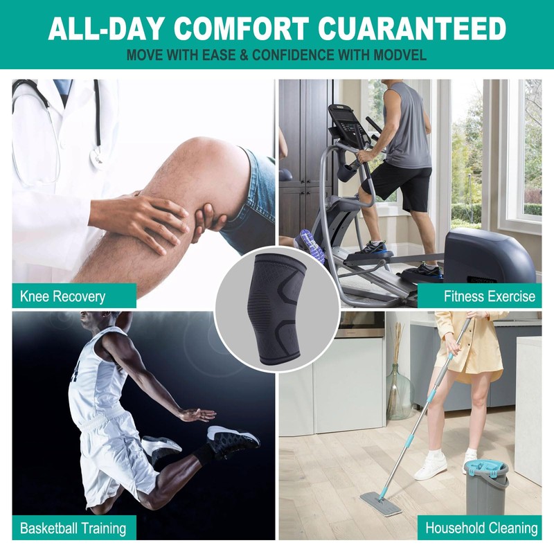 home harbor 2 x Knee Support Set for Women/Men, Knee