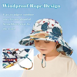 CubePlug Baby Kids Bucket Hat – Adjustable, Breathable Sun Hats for 1-2 Years Old Boys & Girls, Perfect Beach Hat (UK, Alpha, M, 2 Years, White)