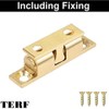TERF® Heavy Duty Polished Brass Double Ball Catch 42mm Tension