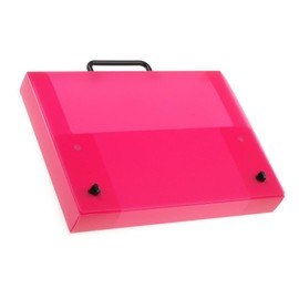 エトランジェディコスタリカ ブリーフケース A4 透明PP ピンク TBC-A4-70