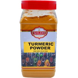 TURMERIC POWDER 450 GM JAR | Haldi Root Powder Spice, (High Curcumin Content) ~ All Natural | 100% Pure, Salt Free | Vegan | Gluten Friendly | NON-GMO | Indian Origin