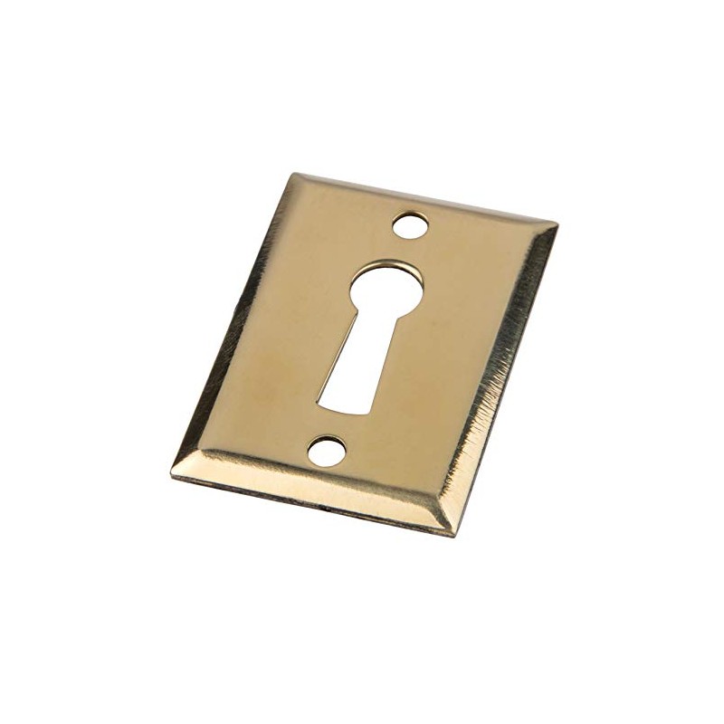 Heavy Stamped Brass Decorative Door Keyhole Cover | 1-3/4" H