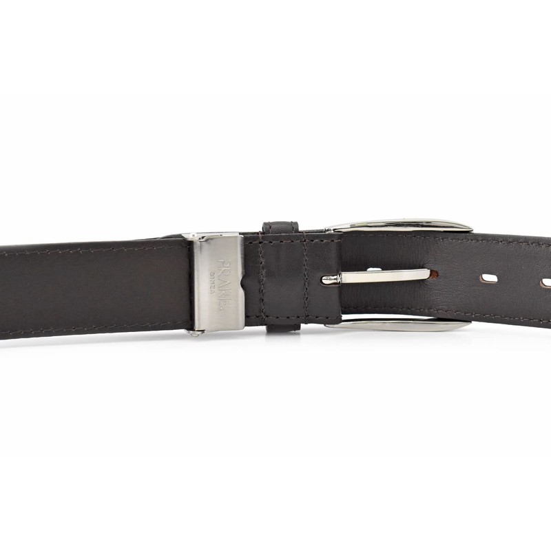 Prairie Ginza NB17910 Men's Cow Leather Business Belt, dark brown