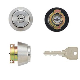 Miwa Lock U9 LA Cylinder U9 MIWA LA Type Replacement Cylinder U9-LA.CY Cylinder Lock U9 Cylinder Lock Miwa Lock Replacement Entrance Key Cylinder for Entrance Door Silver Color Door Thickness: 1.3 -