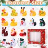 Hollowfly 16 Pcs Christmas Light up Ducks with Gift Box
