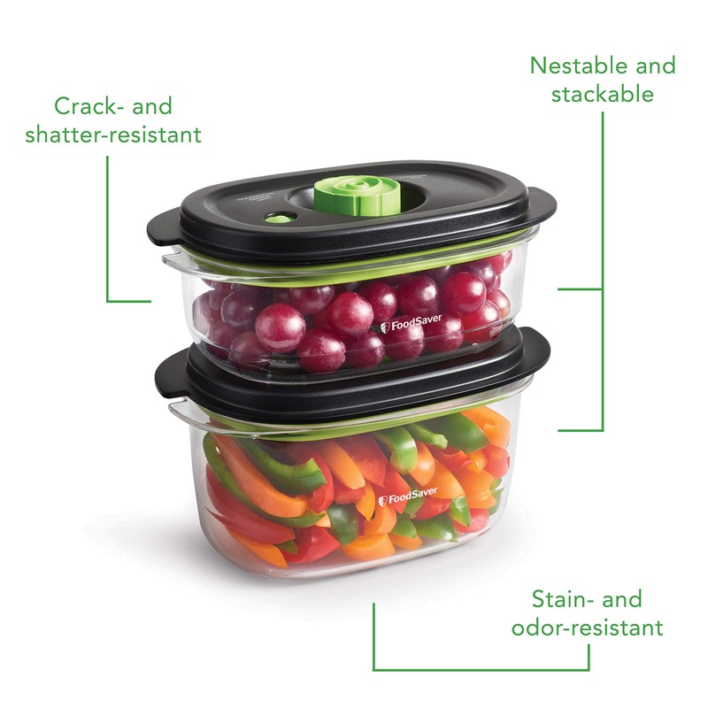 FoodSaver Preserve & Marinate Vacuum Containers, 10 Cup, BPA-Free, Dishwasher