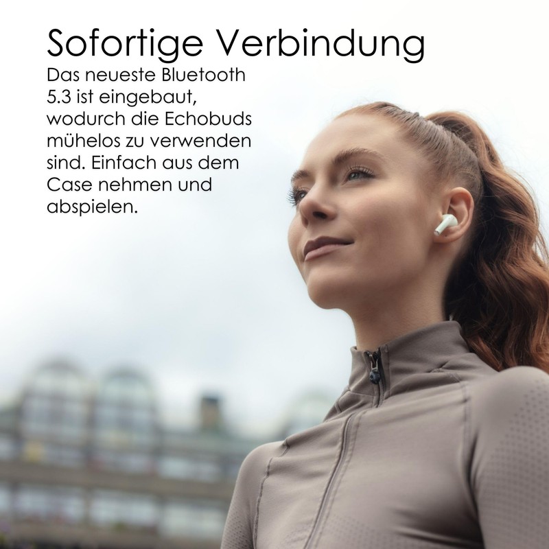 Boompods Echobuds True Wireless Earbuds - Bluetooth Ear Buds with