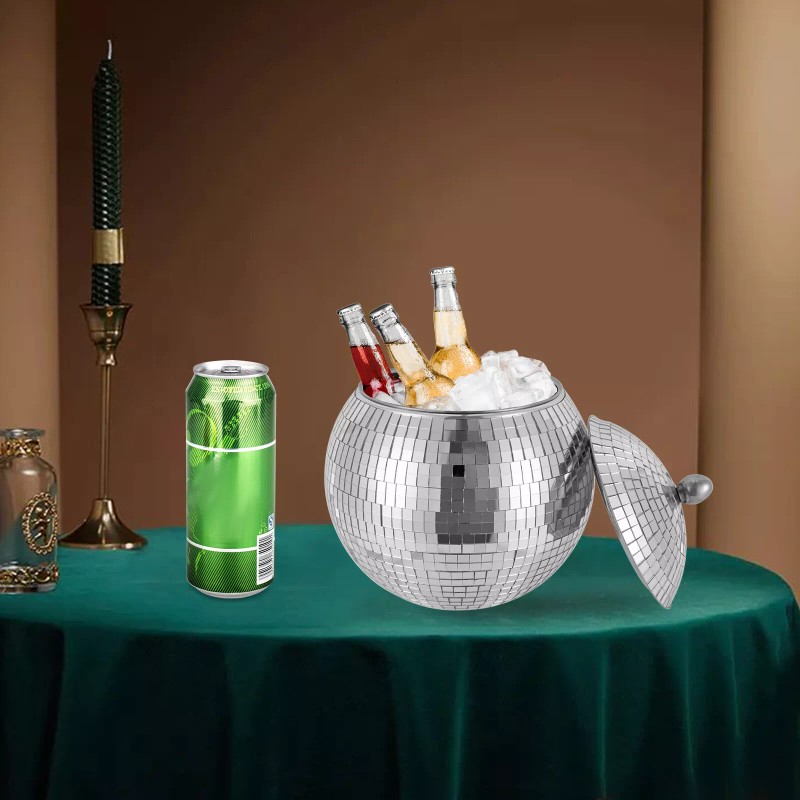 Disco Ice Bucket Washable Drink Bucket Beverage Ice Bucket Storage