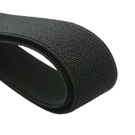 Strafts 1-Inch by 5-Yard Black Colored Double-Side Twill Non-Roll Wowen Elastic 72300