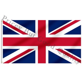 FLAGBURG United Kingdom Flag 5 ftx3 ft UK Flags Nylon Union Jack Flag with Sewn Stripes and Brass Grommets Vivid Color Triple Stitching High Grade Outdoor Nylon UK Flag with Eyelets for All Weather