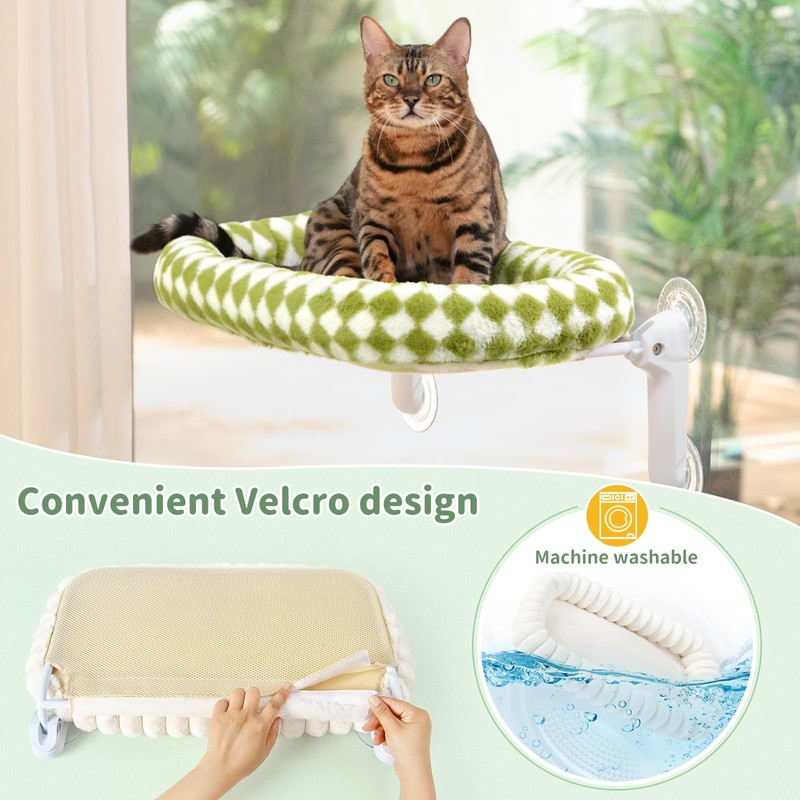 Sunhoo Cat Window Perch Bed Foldable Kitty Windowsill Hammock Shelf