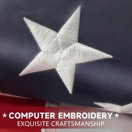 American Flag 4x6 Ft Heavy Duty American Flags for Outside with Embroidered Stars and Sewn Stripes US Flag with Brass Grommets Waterproof UV Resistant for High Wind All Weather