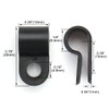 Baomain R-Type Cable Clamp 1/4 Inch Black UC-1 Pack of