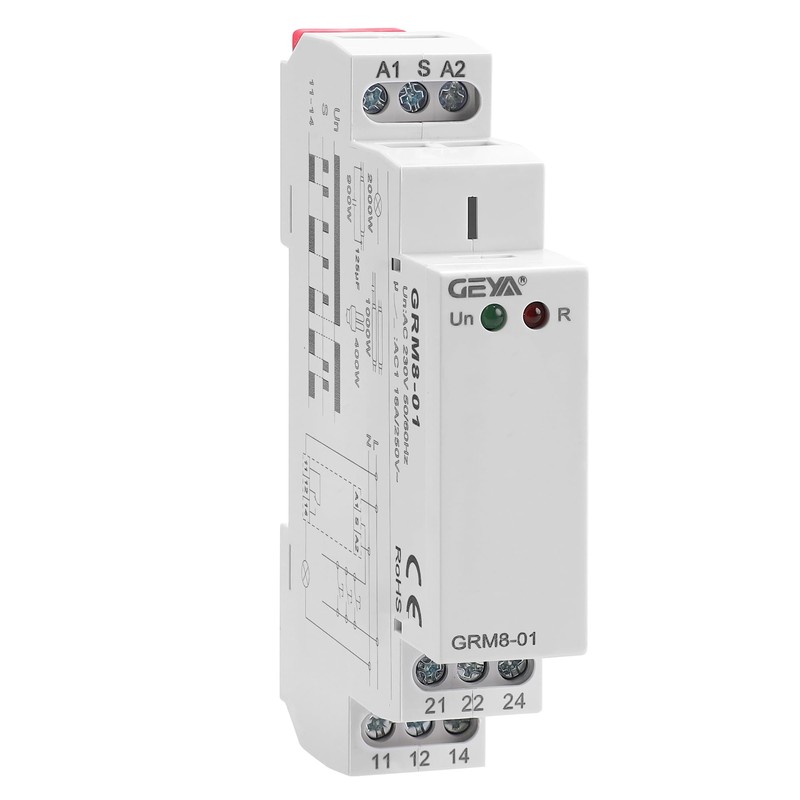 GEYA Electronic Latching Relay 1SPDT 16A AC230V Din Rail Mounted
