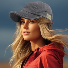YAMEE Baseball Cap Women's Cotton Short Eaves Cap Women's Summer Sun Protection Baseball Cap Men Adjustable Peaked Cap Women's Breathable Fashion Sun Hat Women's Lightweight Hat Women's Outdoor