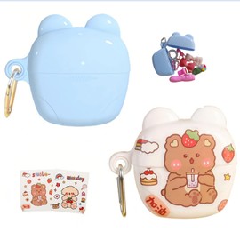 2 cute storage boxes, DIY stickers,hair clip organizer scrunchie organizer Wallet Storage Box Locker Accessories Portable Large Capacity Lipstick, Storage Box, Waterproof, Girl, Hair Pin Storage Box