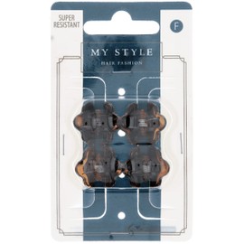 My Style Small 1.5 cm Nylon Hair Claw Clip Brown