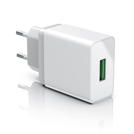 CSL USB Charger 18 W Quick Charge 3.0 - Power Supply with Fast Charging Function - Smart Charge Solid Charge Intelligent Charging - Suitable for Mobile Phones Smartphones Sat Nav Tablets and Much More