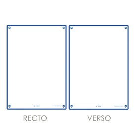 Oxford Revision 2.0 Index Cards A5 (14.8 x 21 cm) Plain White Front / Back - Navy Blue Frame (Pack of 50)