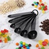 5Pcs Black Measuring Spoons Universal Easy to Read Measuring Cup