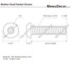 MewuDecor 10-32 x 3/8" Button Head Socket Cap Bolts Screws,