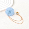 Rose Lapel Pin Tassel Chain Brooch Suit Flower Pins for