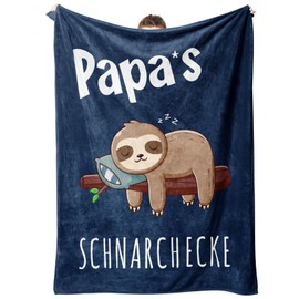 Niyewsor Father's Day Gift for Dad, Flannel Blanket Dad Gift Birthday, Gifts for Dad from Daughter Son, Birthday Gift for Dad, Best Dad Gifts for Christmas (Blue, 157 x 132 cm)