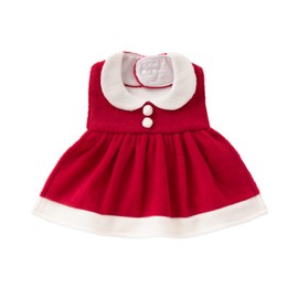 Cream De Coco Christmas Santa Bib Dress Up Bib Warm Fleece Newborn Baby Made in Japan, red