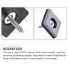 METALLIXITY Screw on Furniture Sliders (25mm/0.98in) 16Pcs, PTFE Square Chair