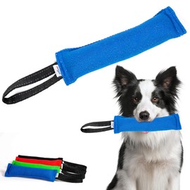 Freedom Dog Tug Toy |1- Handle | Tough & Durable Construction | Great for Training & Tug of War Toy, Rewarding, Behaviour Correction, by Angel Pet Supplies (Blue)