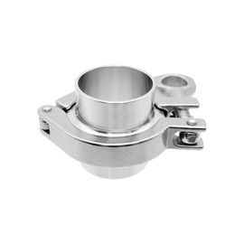 RIXIGOOD 1.5 Inch Tri Clamp Ferrules with 1.5" Tri-Clamp and Silicone Gasket Sanitary Fittings 304 Stainless Steel TC Short Weld Ferrule Kit