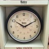 SHABBY CHIC RETRO STYLE KITCHEN WALL CLOCK BLACK