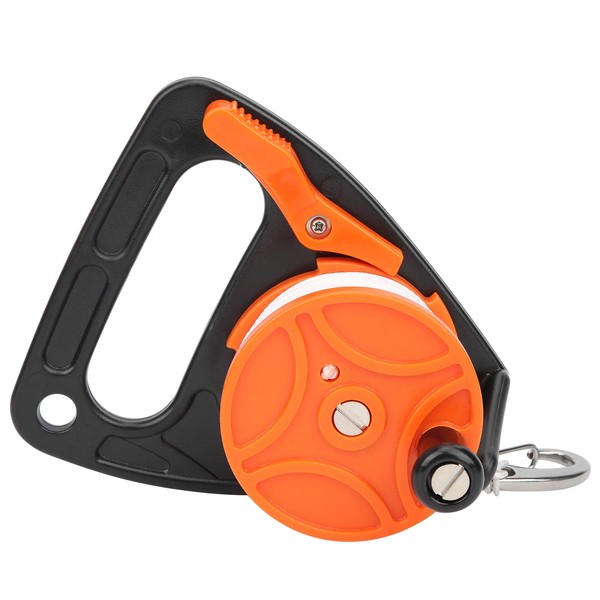 Zerodis. Diving Reel Scuba Diving Reel Cave Diving Reel Spool with Finger Stopper Handle 150ft Diving Accessories (Orange)