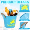 Wenceda 2 Pack Metal Sunscreen Pool Storage Bucket, Poolside Basket