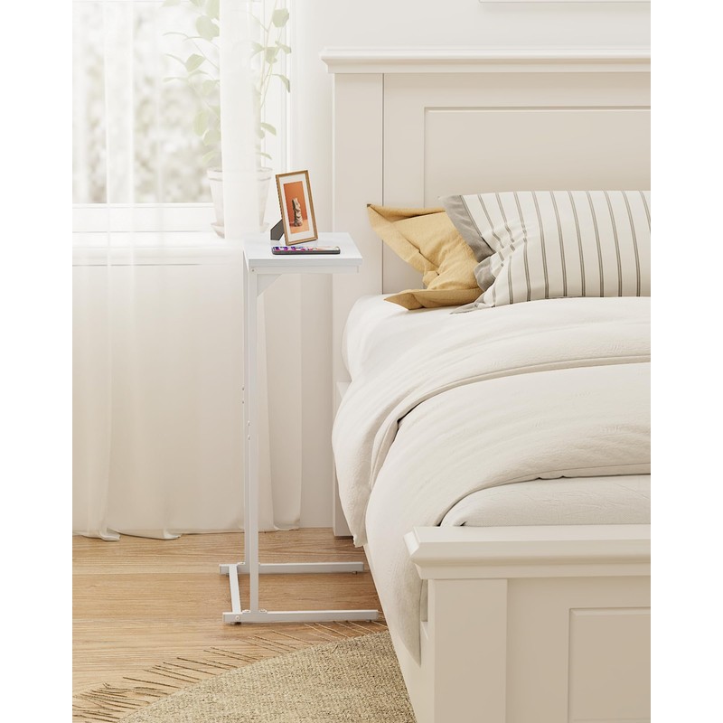 TUTOTAK C Shaped End Table, Small Side Table, 28.7 inch