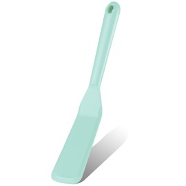 Silicone Thin Spatula Omelet Spatula Turner Long Crepe Spatula Heat Resistant Cooking Spatula Non Stick Pancake Spatula for Cooking Egg Burgers Pizza Pancake Steak Omelet Crepes (Aqua Sky)