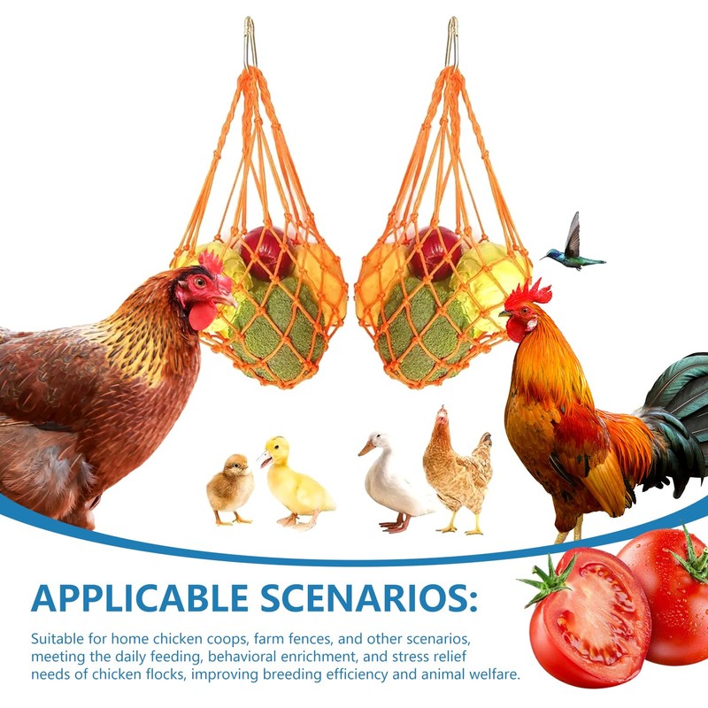 Chicken Vegetable String Bag ，Chicken Vegetable Hanging Feeder, Chicken Toy