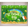 CORFOTO 9x6ft Fabric Happy St Patricks Day Decorations Backdrop Spring