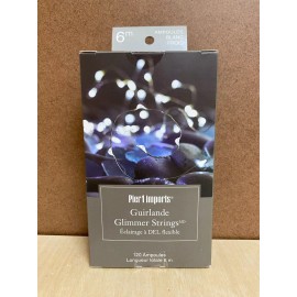 Pier 1 Imports NEW!!! 20 FT. LONG!!! PIER 1 IMPORTS GLIMMER STRINGS LED LIGHTS WHITE 120 LIGHTS