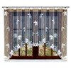 Haft®® Jacquard curtain with sewn-in pleating tape, white with motif