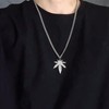 TseenYi Maple Leaf Pendant Necklace Silver Leaf Necklace