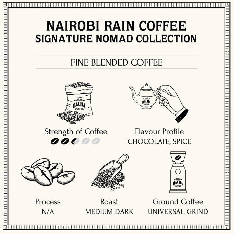 Bacha Coffee | Nairobi Rain Fine Blended Signature Nomad Collection,