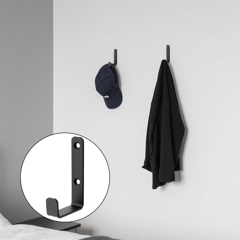 Vxcvzv 4PCS Heavy Duty Hooks, Black Ladder Hook for Garages