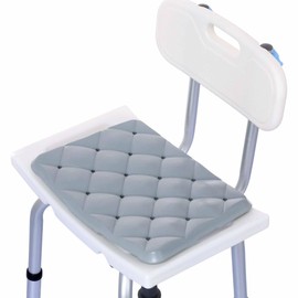 Waterproof Shower Cushion Seat Pad for Bath Bench, Chair, Bathtub, or Walk-in Tub, Non-Slip Foam Bath Seat with Drain Holes, Tailbone Relief Support Padded Bench Cushion for Seniors Inside Shower