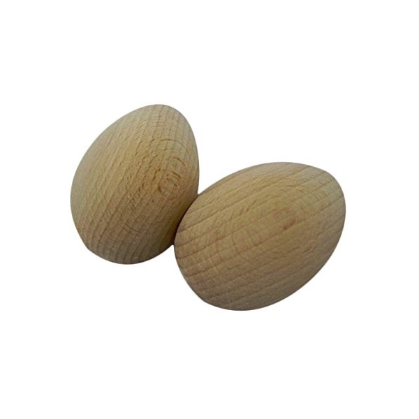 Wooden Eggs solid decoupage plain clean craft decorate beech wood