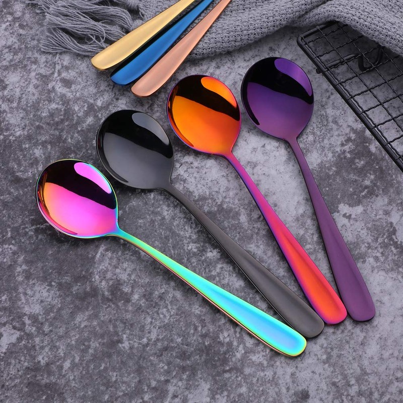 Bisda Curry Spoon, Soup Spoon, Dinner Spoon, 8 Colors, Set
